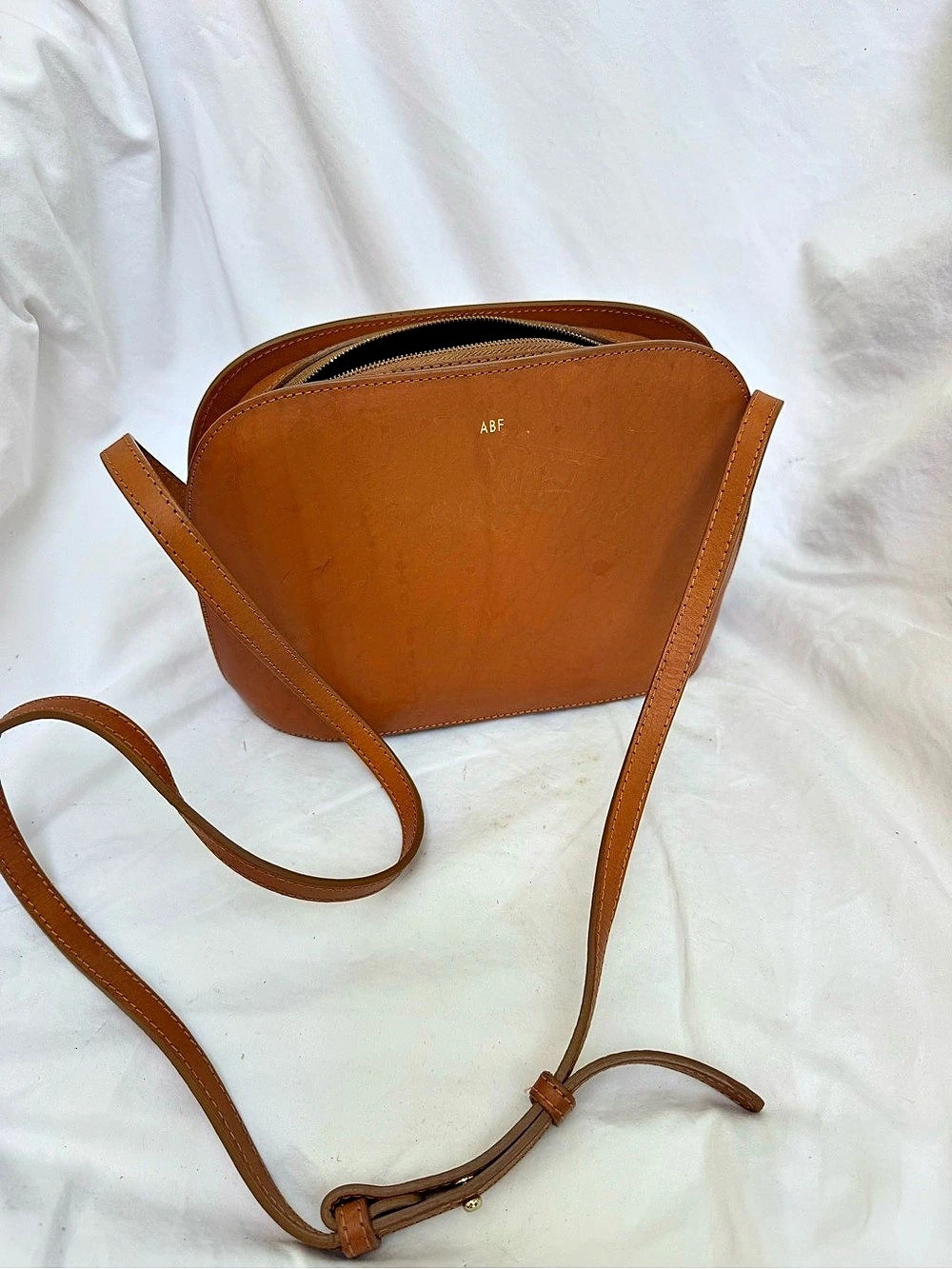 Sezane Claude Bag Brown Leather Crossbody